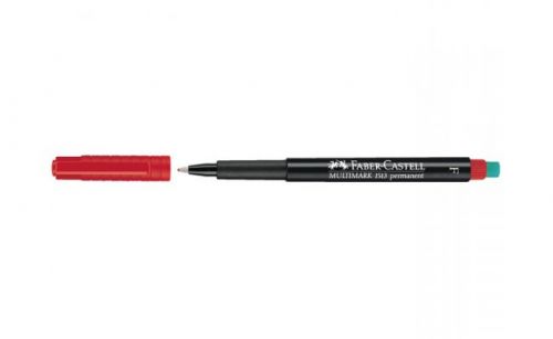 MARCADOR FABER-CASTELL ACETATO 1513-F VERMELHO , Faber castell , MARCFAB012 , 4005401513216